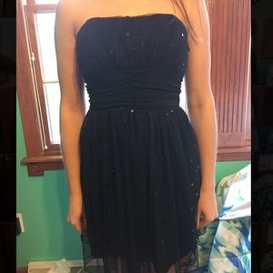 Black Strapless sequin dress